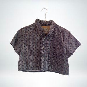 Vintage Button Down Crop Top